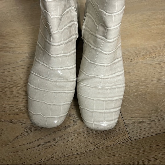 Sam Edelman Codie Croc Block Heel Square Toe Boots - Picture 8 of 11